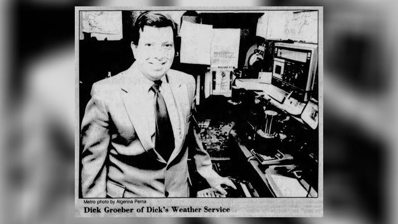 Dick Groeber of "Dick's Weather Service." 1985. SPRINGFIELD NEWS-SUN ARCHIVES