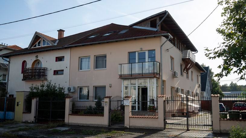 This photo shows a house where a Hungarian company that allegedly manufactured pagers that exploded in Lebanon and Syria, is headquartered in Budapest Wednesday, Sept. 18, 2024. (AP Photo/Denes Erdos)