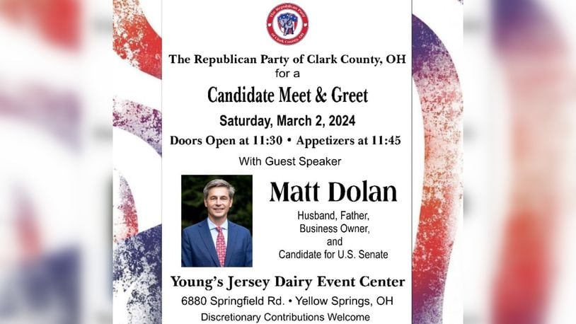 A flyer for a Republican candidates meet and greet event. CONTRIBUTED