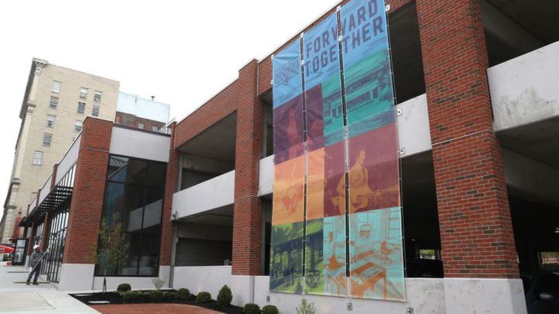 The City of Springfield's newest parking garage will be host to a viewing party for Clark County's fireworks show, Buck Creek Boom, on Saturday. The fireworks will launch from Ferncliff at Banks of Buck Creek, but will be visible across downtown and surrounding areas. BILL LACKEY / STAFF