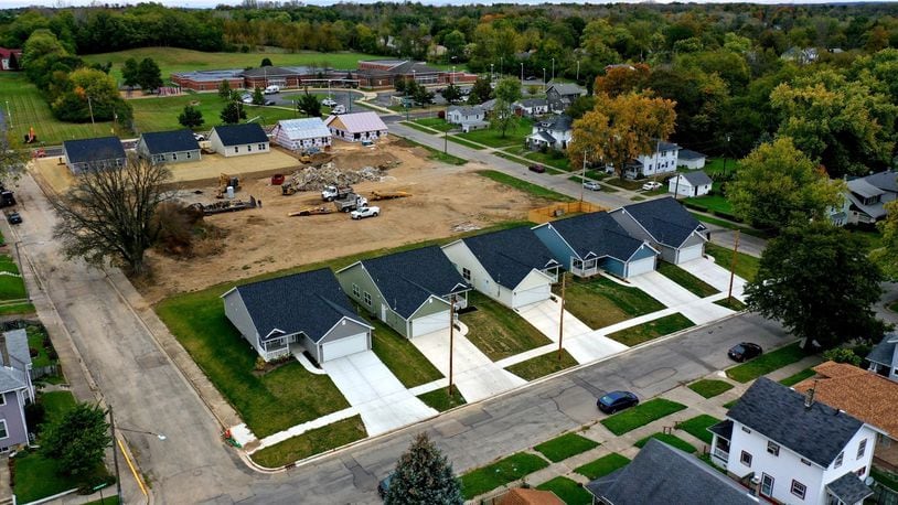 A picture of new homes built on Northern and McCreight in Springfield by Premier Property Sales in 2021. The same company is looking to build eight townhouses nearby. Contributed