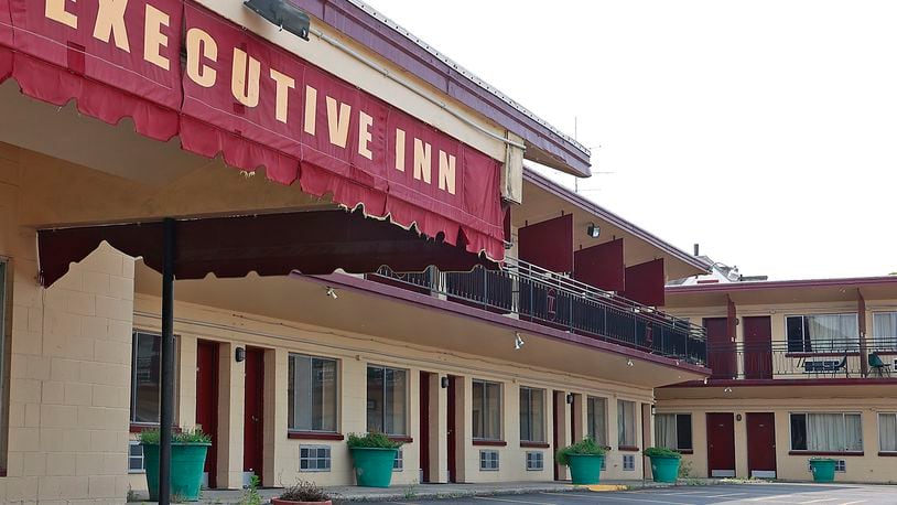 The Executive Inn at the the intersection of West Columbia Street and Plum Street Wednesday, May 24, 2023. BILL LACKEY/STAFF