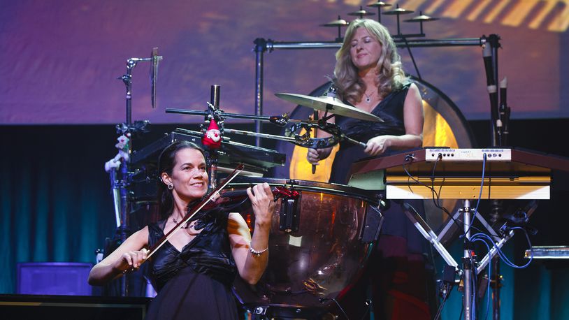 Roxanne Layton and Becky Kia of Mannheim Steamroller perform at one of the ensemble's shows. The group will perform in Springfield in December. CONTRIBUTED