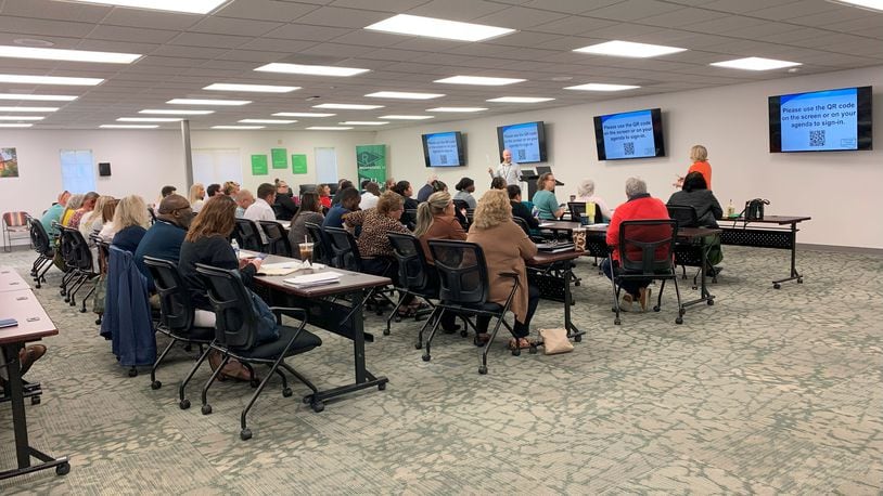 A Clark County Haitian Coalition meeting on Aug. 21 included an executive committee update, learning Haitian Creole together, information about the Gordon Food Service Kindred Program, workgroup meetings and highlights, and partner sharing and announcement. Brooke Spurlock/Staff