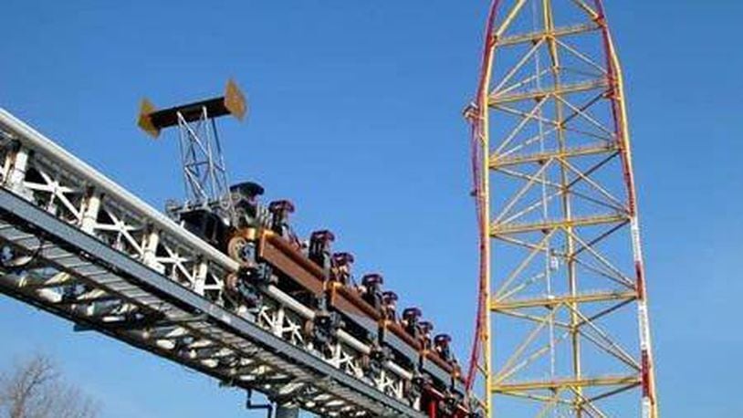 Top Thrill Dragster was the first "Strata Coaster", loosely defined as a complete circuit coaster that is over 400 feet tall. Located at Cedar Point Amusement Park in Sandusky, it reached speeds of up to 120 mph.