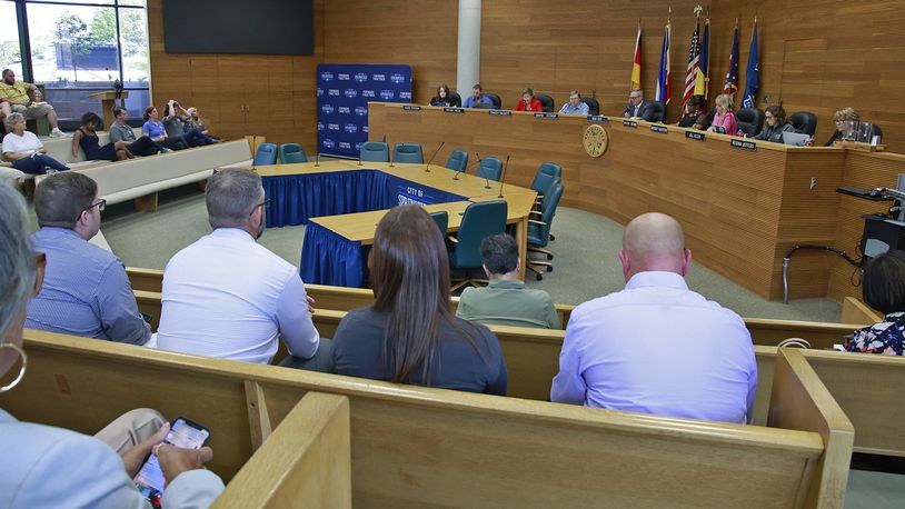 The Springfield City Commission during a special meeting Monday, August 5, 2024. BILL LACKEY/STAFF