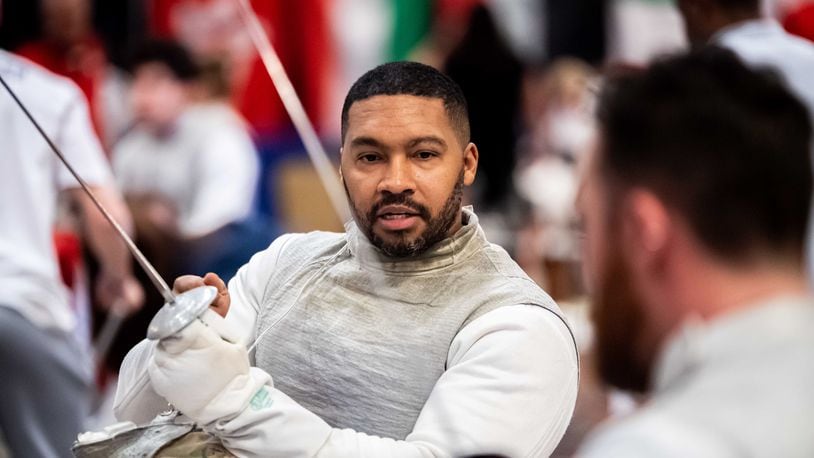 Dayton Police Officer Byron Branch will compete in the fencing competition in the 2024 Paralympic Games, which open Wednesday in Paris. Photo courtesy of USA Fencing.