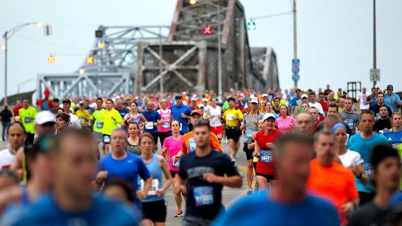About 30,000 runners are expected to participate this weekend in Flying Pig Marathon race events in Cincinnati. FILE PHOTO