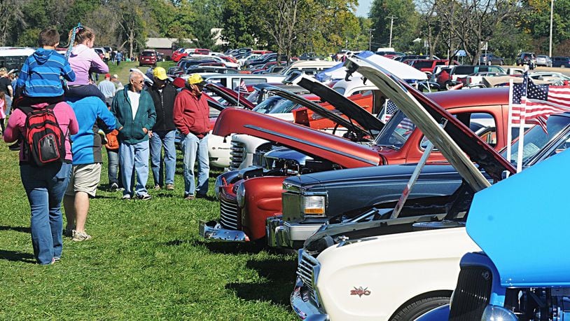Hundreds of people turned out for the One-Room Schoolhouse car show sponsored by Clark County retired teachers at Young’s Jersey Dairy. Marshall Gorby/Staff Photo