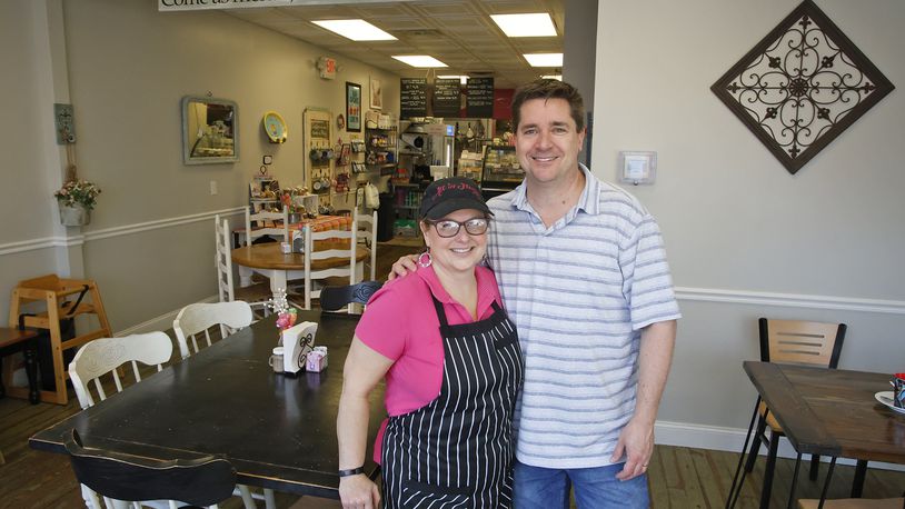 Samantha and Rick Jones, the owners of All in Flavor Cafe and Sweets in South Charleston, reopened Tuesday, Feb. 27, 2024 after closing in October of last year. BILL LACKEY/STAFF