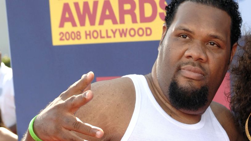 FILE - DJ Fatman Scoop arrives at the 2008 MTV Video Music Awards held at Paramount Pictures Studio Lot in Los Angeles on Sunday, Sept. 7, 2008. (AP Photo/Chris Pizzello, File)