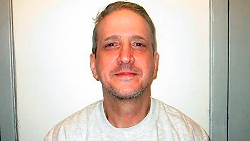 FILE - This photo provided by the Oklahoma Department of Corrections shows death row inmate Richard Glossip on Feb. 19, 2021. (Oklahoma Department of Corrections via AP, File)