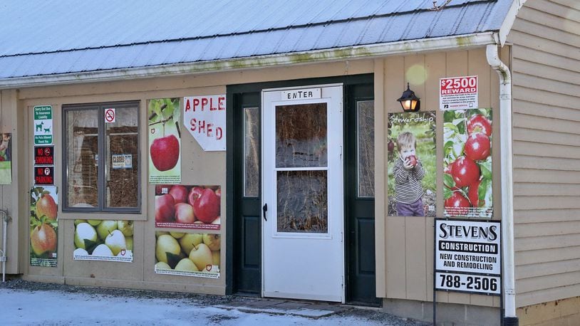 The Apple Shed store at Stevens Family Orchard. BILL LACKEY/STAFF