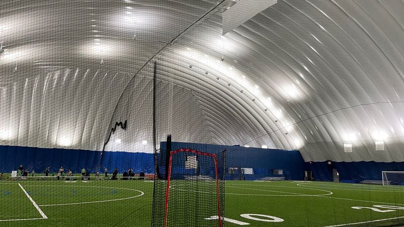 The Champion City Sports & Wellness Center, a proposed $17 million facility in Springfield, would be similar in design to the Bo Jackson Elite Sports Development dome structure in Hilliard shown here. CHRIS SCHUTTE/CONTRIBUTED