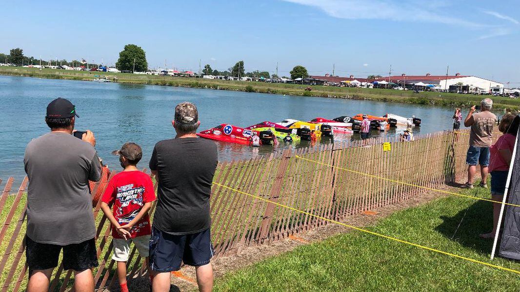 Wake the Lake 4 attendees watched the boat races early Sunday from reserved areas. Photo by Brett Turner