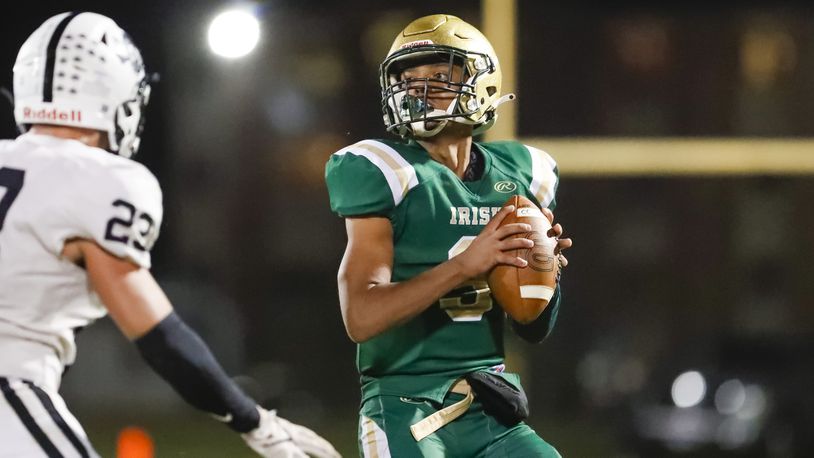 Catholic Central quarterback Brayden Strother has rushed for three touchdowns and passed for 155 yards an another score in two games. Michael Cooper/CONTRIBUTED