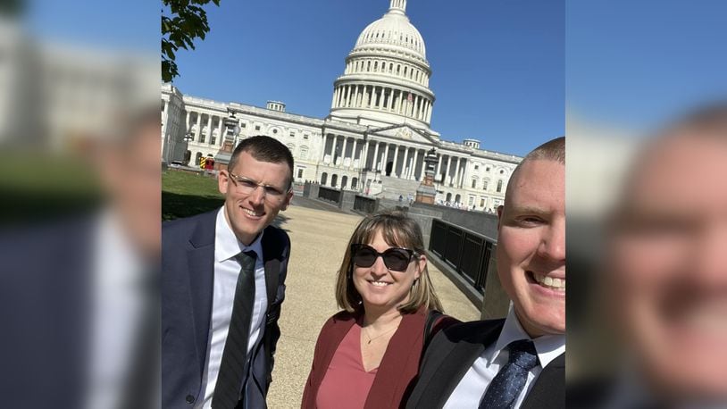 Clark County Development Director Ethan Harris (left), County Commissioner Sasha Rittenhouse (middle) and Deputy Development Director J. Alex Dietz held meeting on Capitol Hill last week. CONTRIBUTED