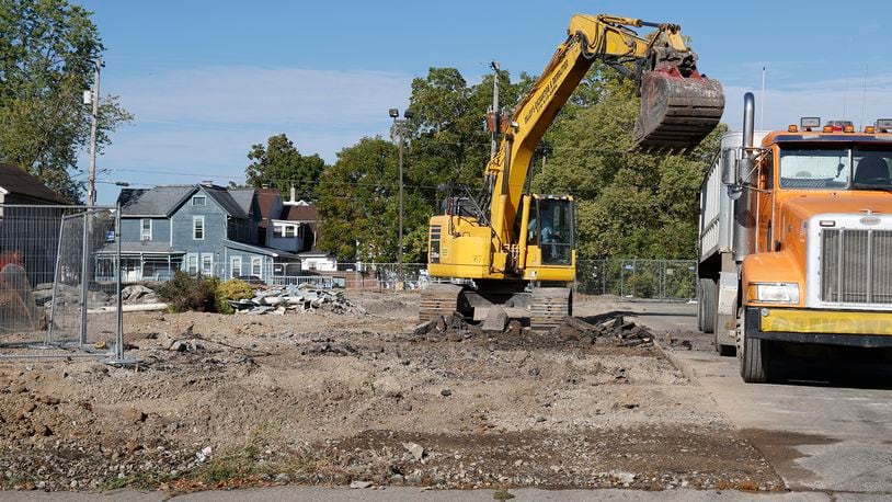 The Long John Silvers restaurant has been demolished to make way for a new Long John's buiding Wednesday, Sept. 18, 2024. BILL LACKEY/STAFF