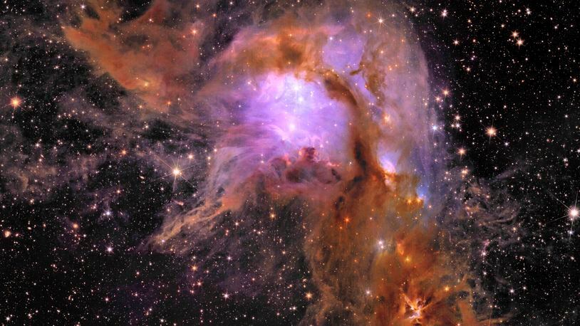 This image provided by European Space Agency on Thursday, May 23, 2024, shows Euclid’s new image of star-forming region Messier 78. The European Space Agency released the photos from the Euclid observatory on Thursday. They were taken following the telescope's launch from Cape Canaveral, Florida, last year, as a warm-up act to the real job now under way: surveying the so-called dark universe. (European Space Agency via AP)
