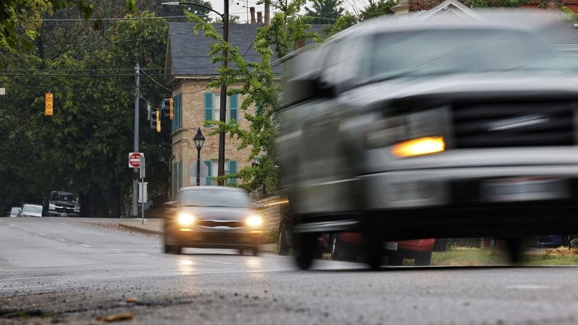 Residents in the area of Ross Ave. and S. B street in Hamilton have voiced their concerns about cars speeding through the area. Several crashes have occurred on those streets recently. NICK GRAHAM / STAFF