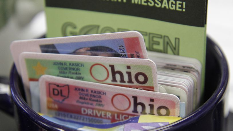 Ohio drivers licenses. Staff photo by Barbara J. Perenic