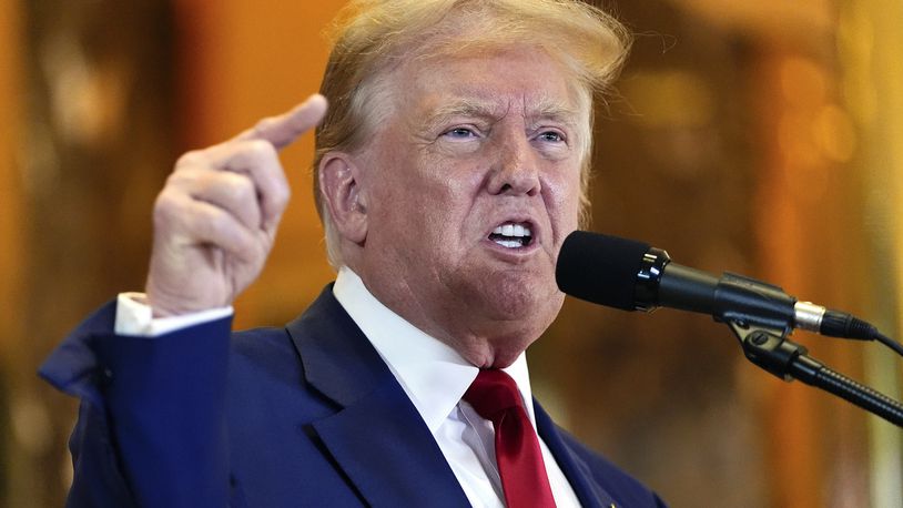FILE - Former President Donald Trump speaks during a news conference at Trump Tower, May 31, 2024, in New York. Trump's lawyers have sent a letter to the Manhattan judge in his hush money criminal case seeking permission to file a motion to set aside the verdict. The letter to Judge Juan M. Merchan cited the U.S. Supreme Court's ruling on July 1 and asked the judge to delay Trump's sentencing while he weighs the high court's decision and how it could influence the New York case. (AP Photo/Julia Nikhinson, File)