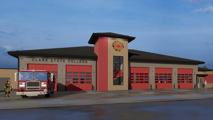 A rendering of the front of the new Springfield fire station on Limestone Street. Contributed