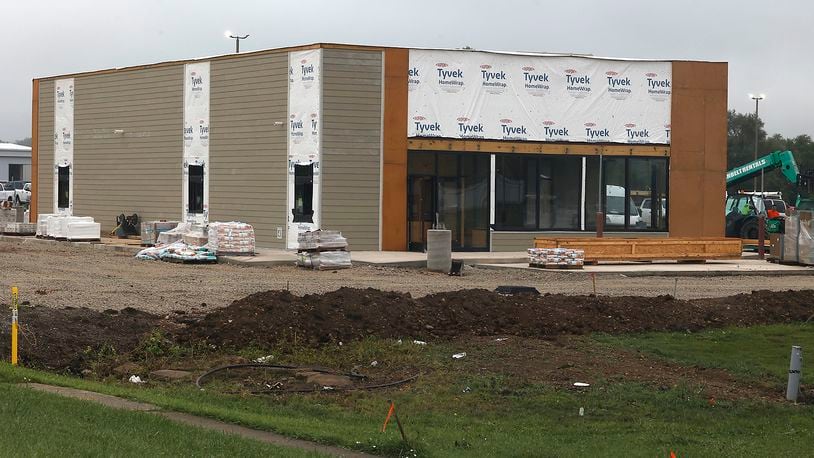 The new McDonalds restaurant under construction in New Carlisle Friday, August 2, 2024. BILL LACKEY/STAFF