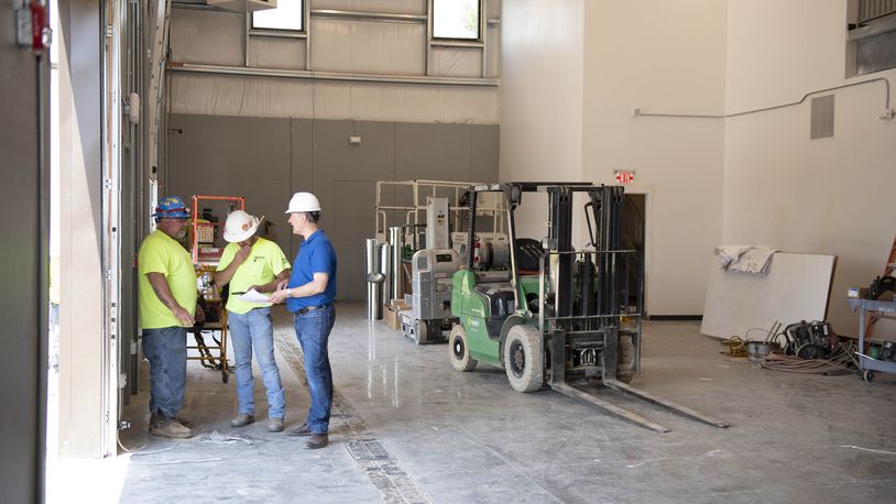 Construction team on a project at Cedarville University