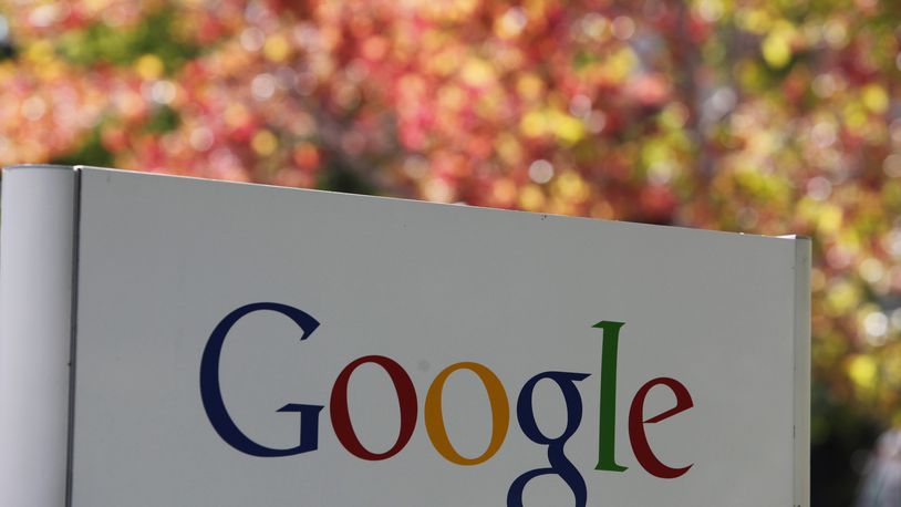 FILE - A sign at Google headquarters in Mountain View, Calif. is shown on Oct. 8, 2010. (AP Photo/Paul Sakuma, File)