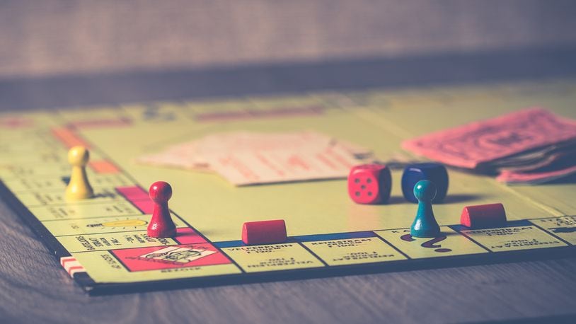 During the stay-at-home order, residents can play board games like Monopoly.