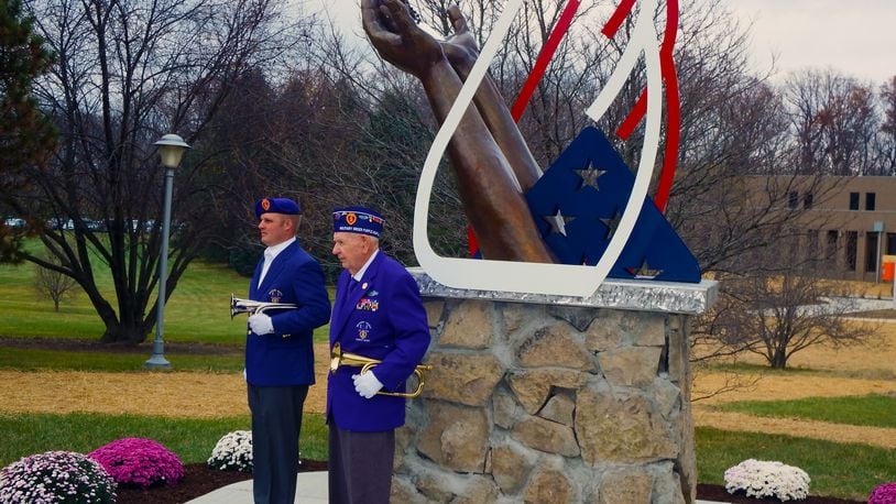 The Fallen Warrior Memorial at Clark State College’s Leffel Lane campus in Springfield. Contributed