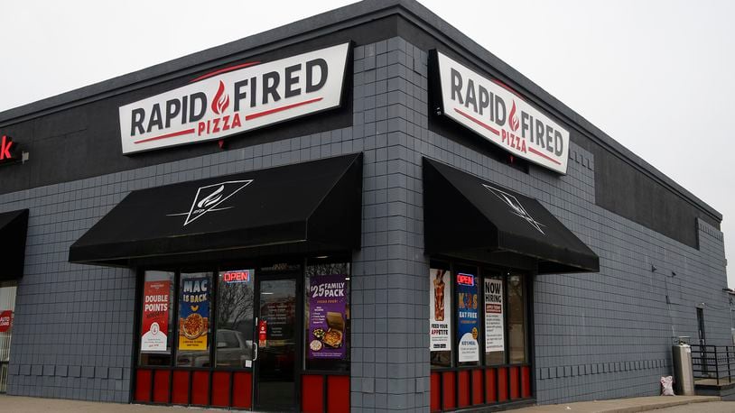Rapid Fired Pizza, at 1200 North Bechtle Ave. in Springfield, is closed after the owner was unable to find a buyer. BILL LACKEY/STAFF