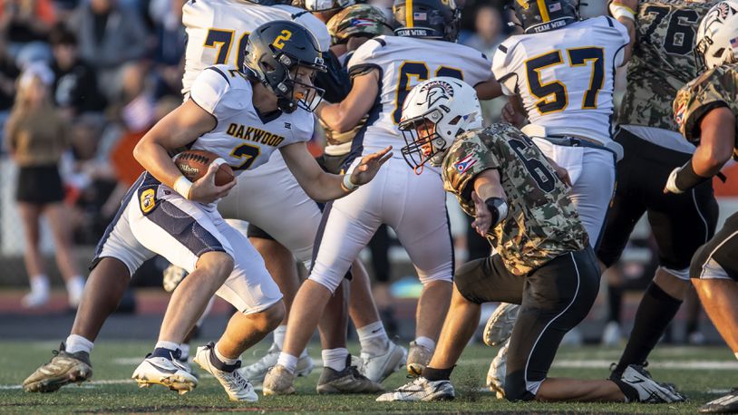 Waynesville defeated Oakwood 45-14 in a high school football game on Thursday, Sept. 14, 2023. Michael Cooper/CONTRIBUTED