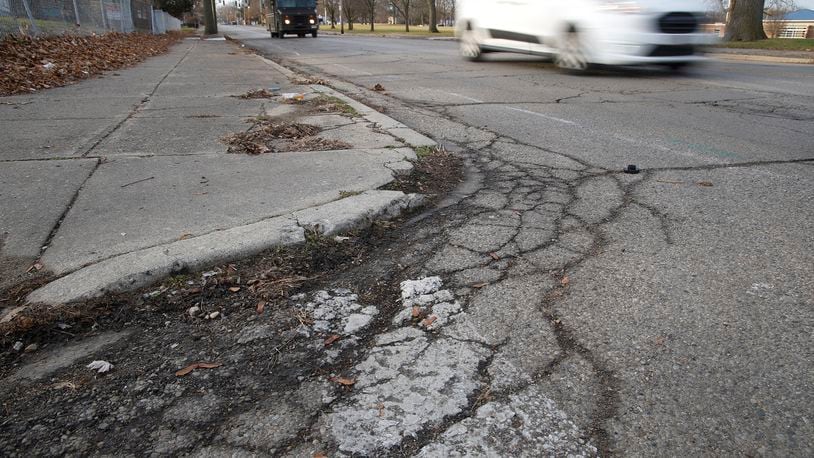 South Yellow Springs Street between Pleasant Avenue and Southern Avenue is scheduled to be repaired next year. BILL LACKEY/STAFF