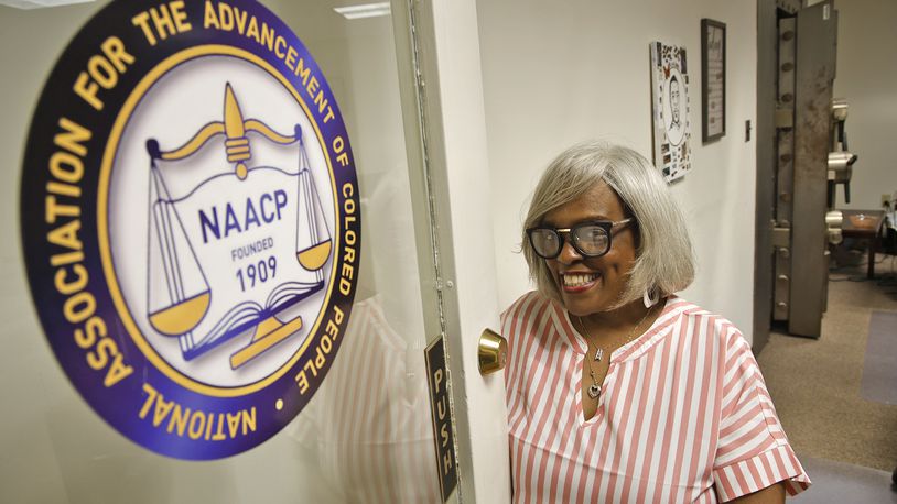 Denise Williams, president of the Springfield Chapter of the NAACP, in her office Thursday, July 18, 2024. BILL LACKEY/STAFF