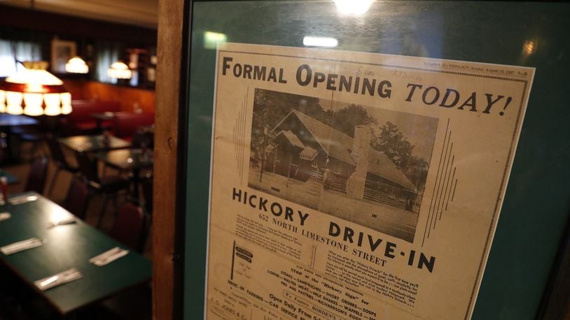 A newspaper article from 1947 hangs on the wall of The Hickory Inn. BILL LACKEY/STAFF