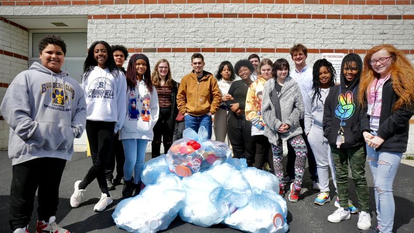 Hayward Middle School students collected donations from community members that will be recycled into a bench for their peace garden. Contributed