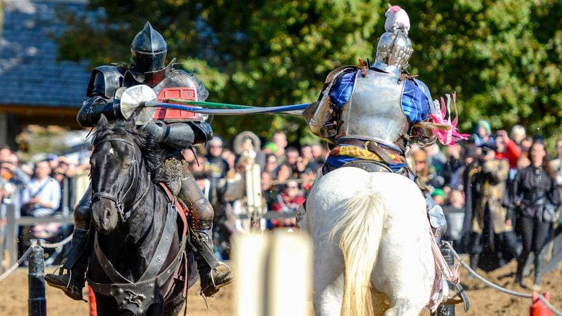 Knights and jousting are part of the medieval fun at the Ohio Renaissance Festival throughout September and October weekends. CONTRIBUTED