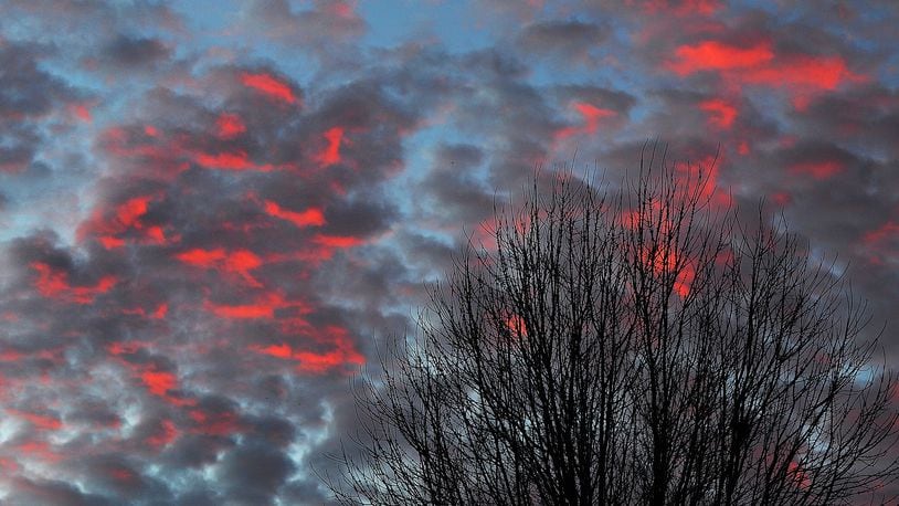 It looked like fire in the sky Thursday, Feb. 8, 2024. MARSHALL GORBY\STAFF