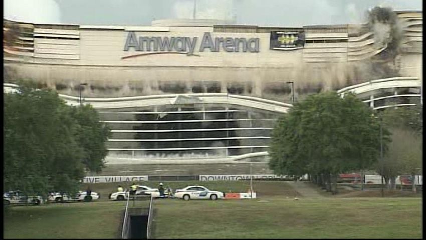 Orlando's Amway Arena imploded