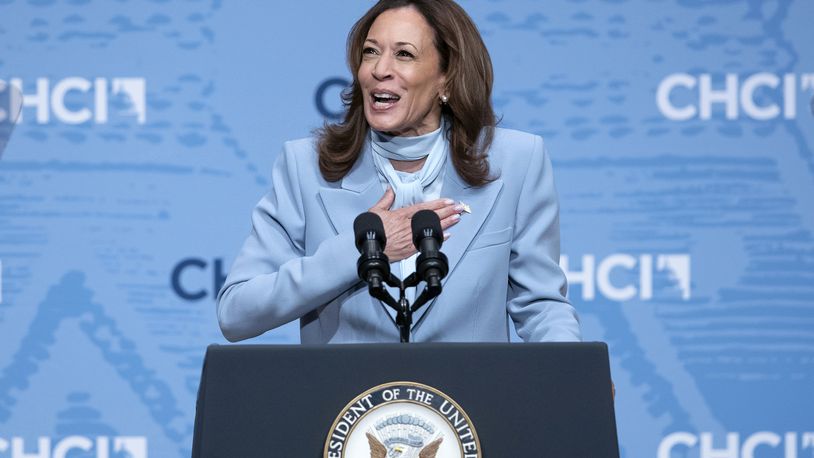 Democratic presidential nominee Vice President Kamala Harris speaks at Congressional Hispanic Caucus Institute (CHCI) Leadership Conference, at Ronald Reagan Building in Washington, Wednesday, Sept. 18, 2024. (AP Photo/Jose Luis Magana)