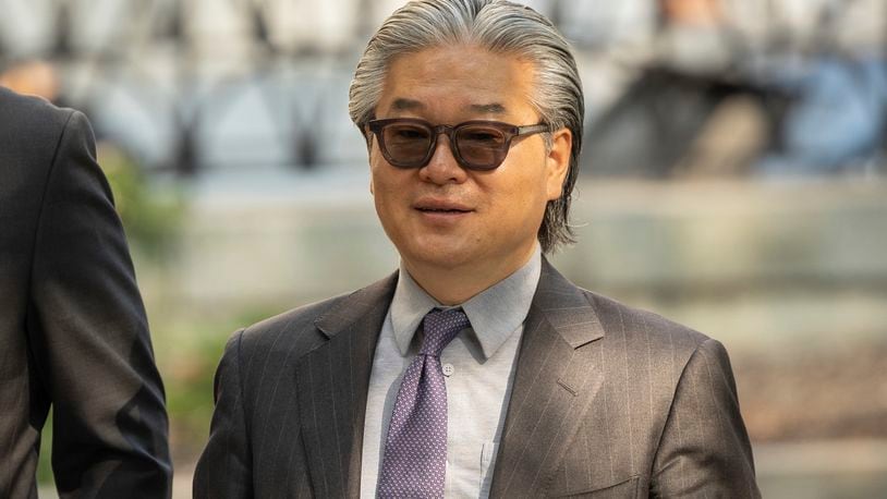 Bill Hwang, founder of Archegos Capital Management, arrives at federal court, Tuesday, July 9, 2024, in New York. (AP Photo/Yuki Iwamura)