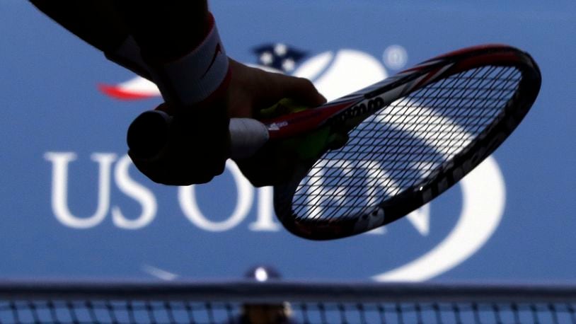 FILE - Anna Karolina Schmiedlova, of Slovakia, prepares to serve to Petra Kvitova, of the Czech Republic, during the third round of the U.S. Open tennis tournament, Saturday, Sept. 5, 2015, in New York. (AP Photo/Charles Krupa)