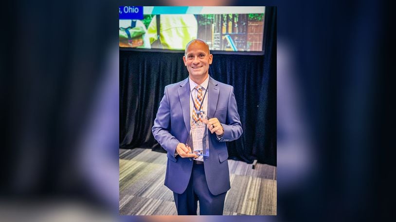 Jon Lemen, Clark State College’s director of risk and emergency management, received the Ohio School Safety Center Stand Out Staff Award. Contributed