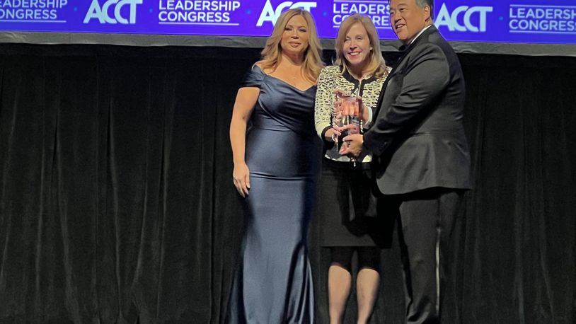 Clark State College’s president Jo Alice Blondin was awarded the Marie Y. Martin Executive Officer Award by the Association of Community College Trustees (ACCT) last week. Contributed