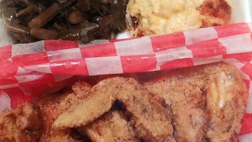Chicken wing dinner at Al’s Smokehouse. BILL LACKEY/STAFF