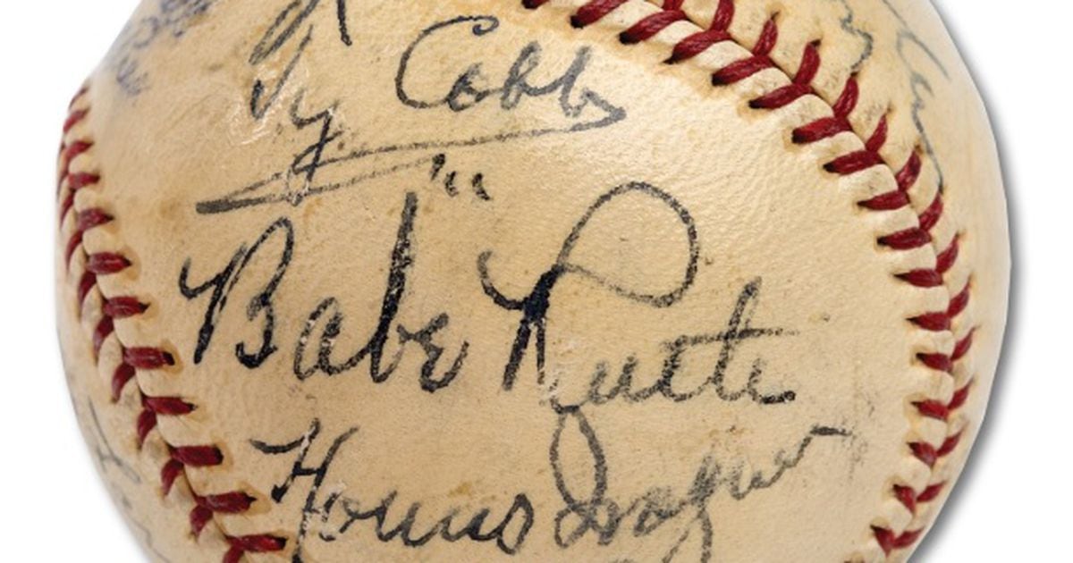 Autographed Baseball From First Hall Of Fame Class Fetches Record 623k