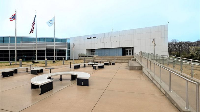 The new exterior of Clark State's Rhodes Hall. Contributed