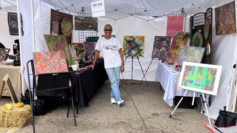 Area artists working in various mediums will display and sell their work outdoors Saturday during the Mad River Art League's Spring Art Fair at Mother Stewart's Brewing Co. Nisa Blackwell, pictured, is one of the artists who will be attending.